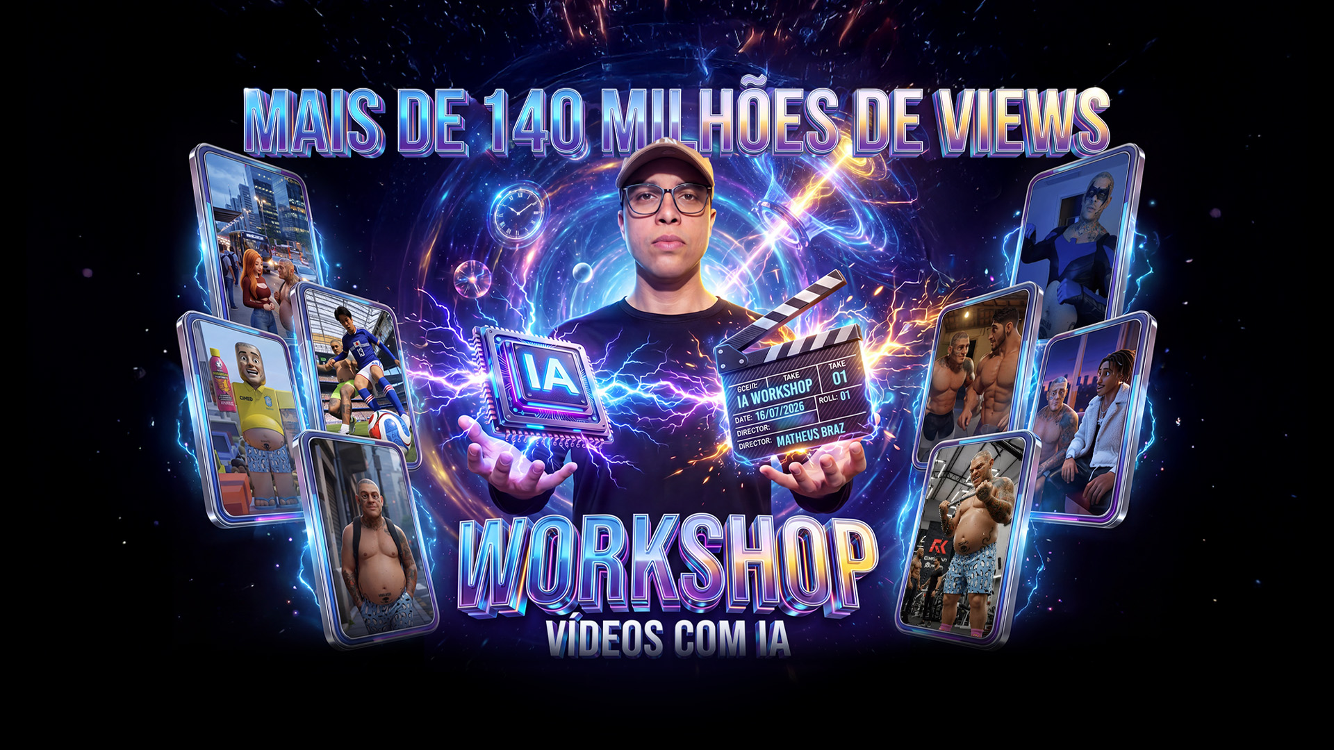 Workshop Vídeos com IA - Matheus Braz - Mais de 140 milhões de views